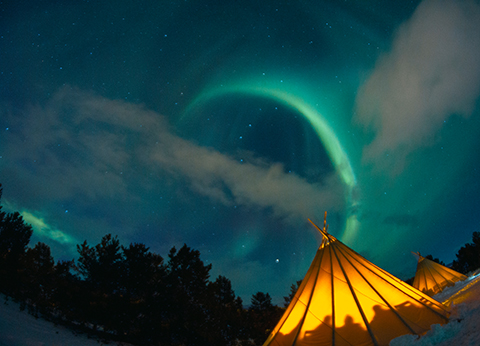 Northem lights in tromsø Norway